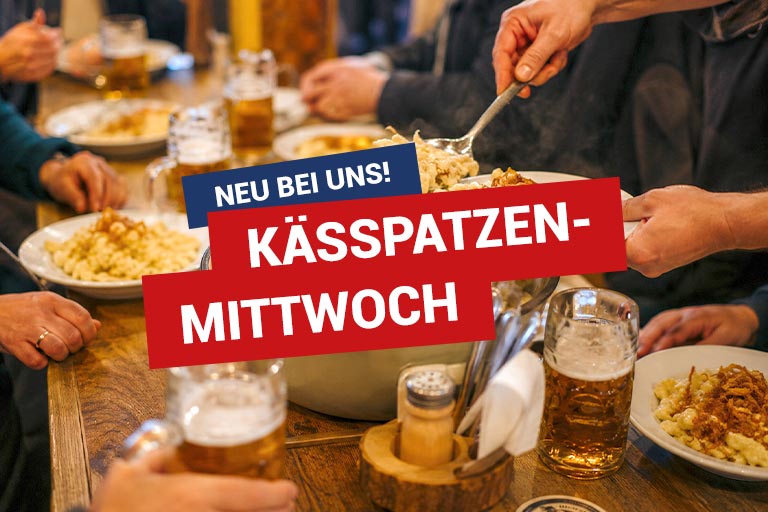 Tisch reservieren auf dem Cannstatter Volksfest - Kässpatzen Mittwoch Cannstatter Volksfest - Kässpatzen Mittwoch